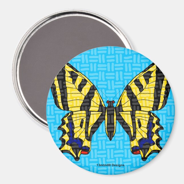 Swallowtail (round) - Magnet (Front/Back)