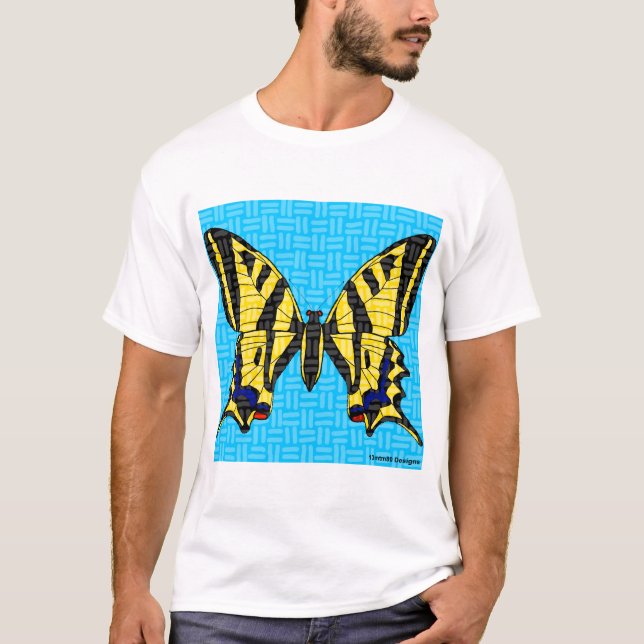 Swallowtail (white) - Men's Light Basic T-Shirt (Front)