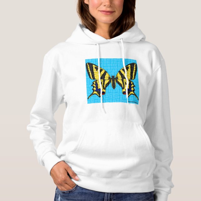 Swallowtail (white) - Women's Hooded Sweatshirt (Front)