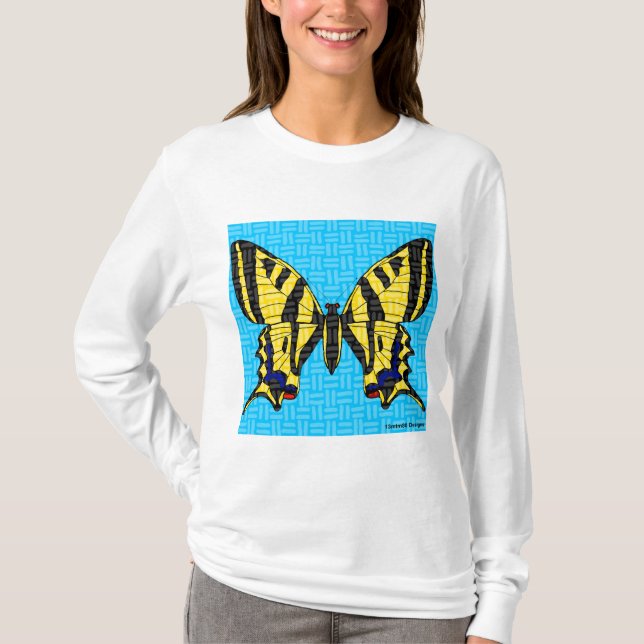 Swallowtail (white) - Women's Long Sleeve Shirt (Front)