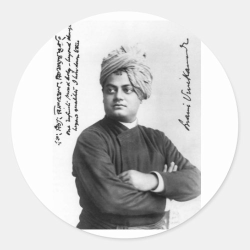 Swami Vivekananda 1893 photo sticker