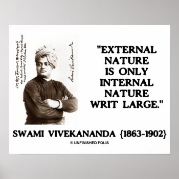 Swami Vivekananda External Nature Internal Nature Poster by unfinishedpolis at Zazzle