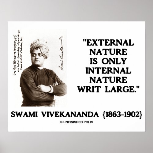 Swami Vivekananda External Nature Internal Nature Poster