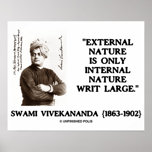 Swami Vivekananda External Nature Internal Nature Poster (Front)
