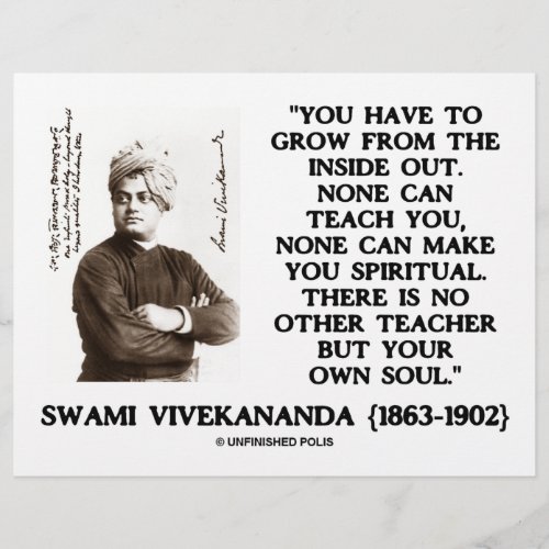 Swami Vivekananda Grow From Inside Out Own Teacher