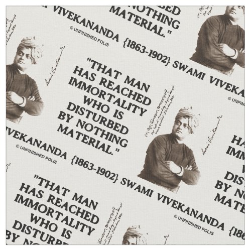Swami Vivekananda Man Reached Immortality Material Fabric