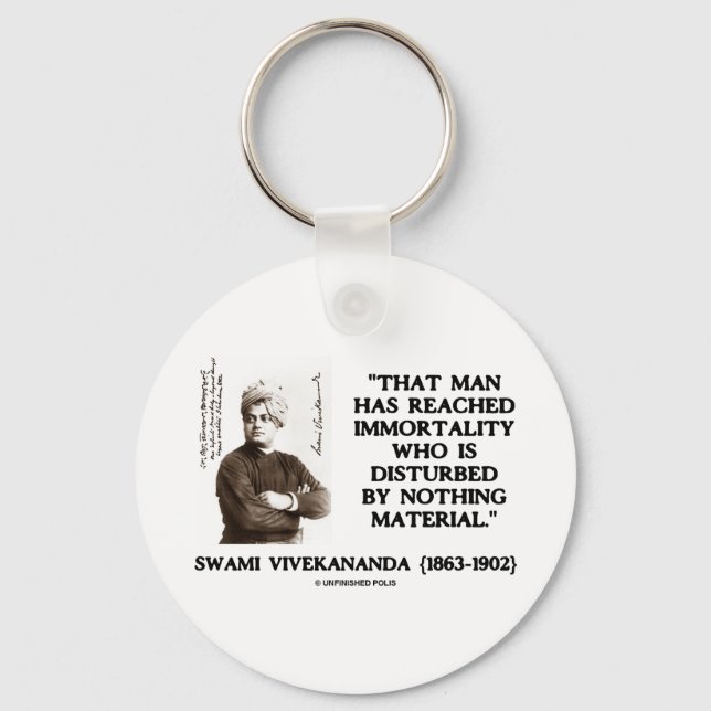 Swami Vivekananda Man Reached Immortality Material Keychain (Front)