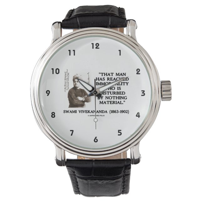 Swami Vivekananda Man Reached Immortality Material Watch (Front)