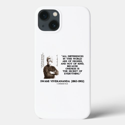 Swami Vivekananda Oneness Secret Of Everything iPhone 13 Case