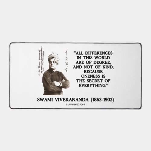 Swami Vivekananda Oneness Secret Of Everything Desk Mat