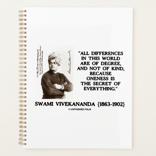 Swami Vivekananda Oneness Secret Of Everything Planner