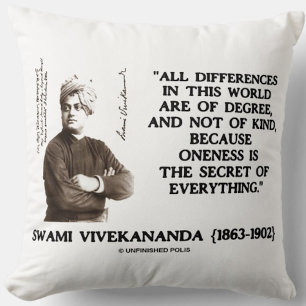 Swami Vivekananda Oneness Secret Of Everything Throw Pillow
