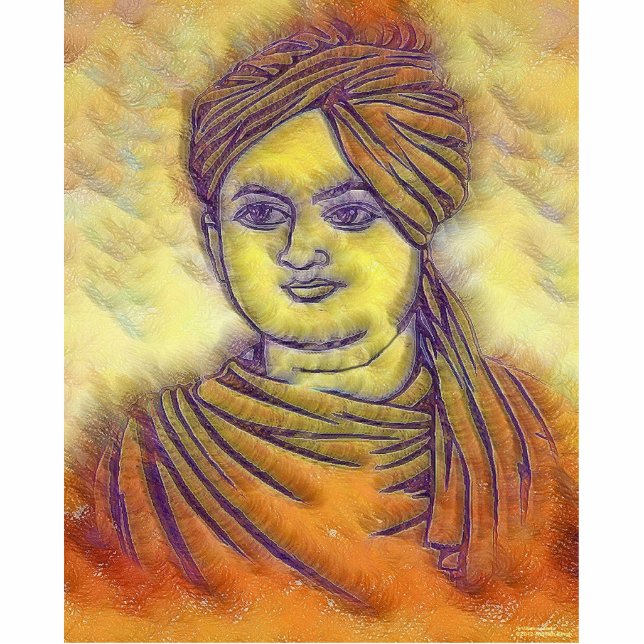 Swami Vivekananda Photo Sculpture (Front)