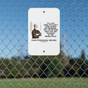 Swami Vivekananda Problems Traveling Wrong Path Metal Sign