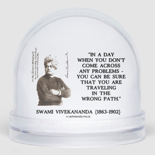 Swami Vivekananda Traveling In Wrong Path Snow Globe (Front)
