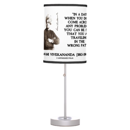 Swami Vivekananda Traveling In Wrong Path Table Lamp