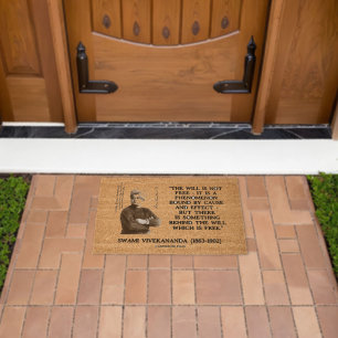 Swami Vivekananda Will Is Not Free Cause Effect Fiber Doormat