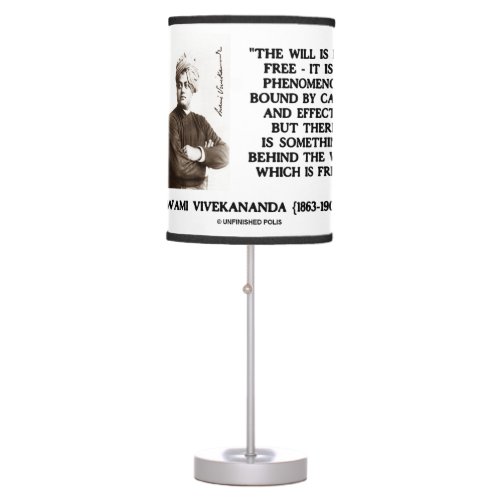 Swami Vivekananda Will Is Not Free Cause Effect Table Lamp