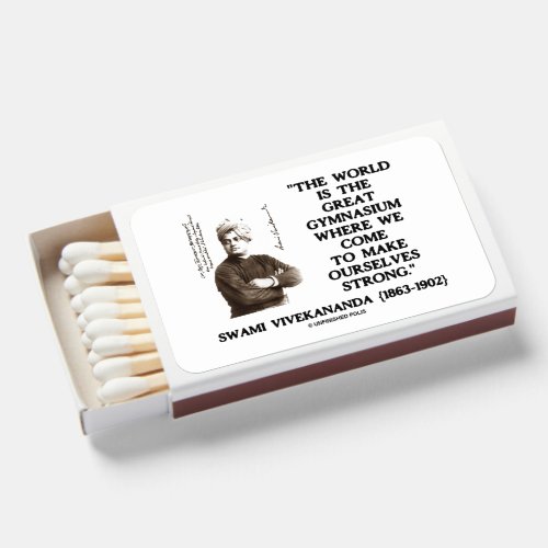 Swami Vivekananda World Great Gymnasium Strong Qte Matchboxes