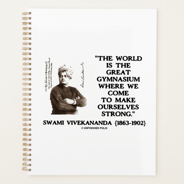 Swami Vivekananda World Great Gymnasium Strong Qte Planner (Front)