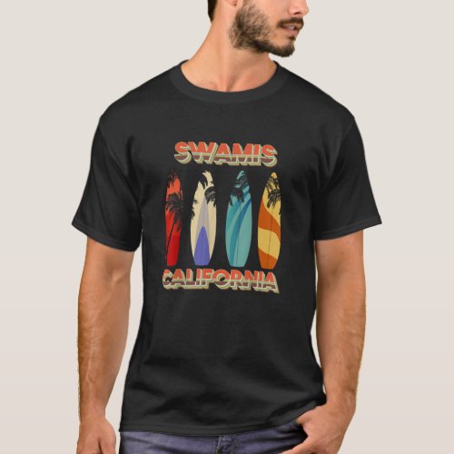 Swamis California Retro Surf Board  T_Shirt