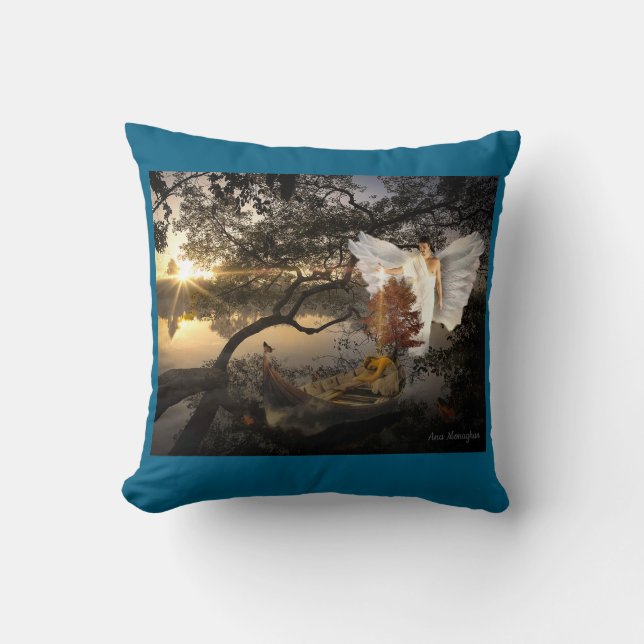Swamp Angel Throw Pillow (Front)