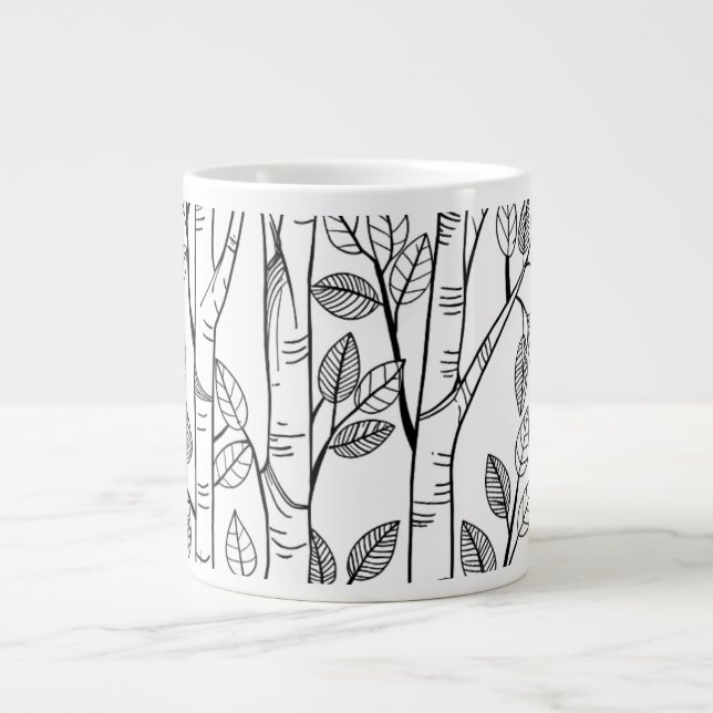 Swamp Birch - Betula alleghaniensis - Native Plant Giant Coffee Mug (Front)
