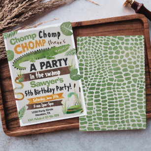 Swamp Party Decorations & Invitation Printable Template Bundle