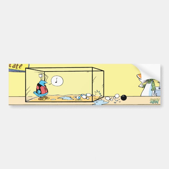 Swamp Bowling Bob The Crayfish Bumper Sticker (Front)