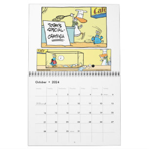 Swamp Cartoon Animals 12 Month Calendar