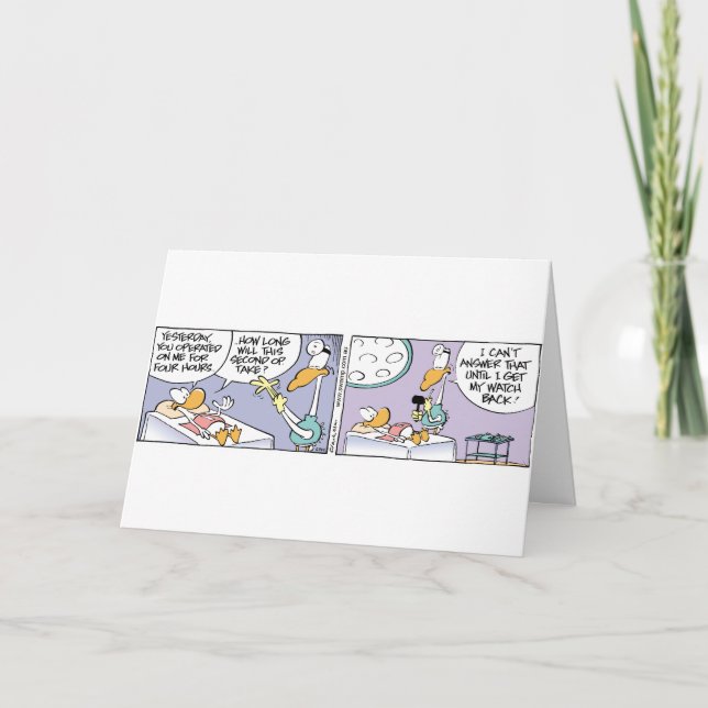 Swamp Cartoon Surgery Humor Greeting Card (Front)