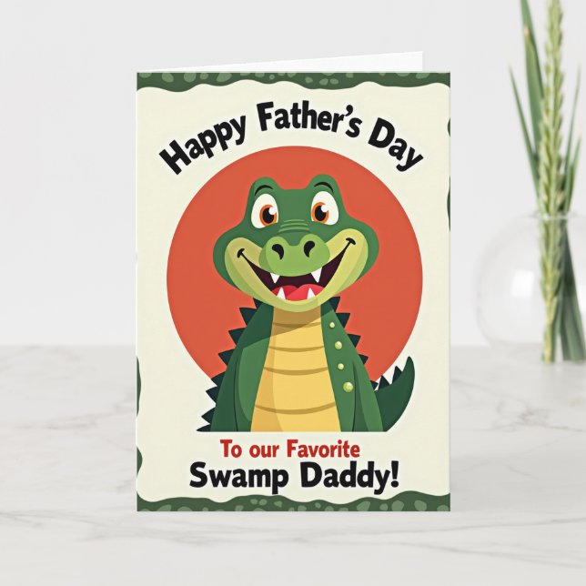 Swamp Daddy Cartoon Style Card (Front)