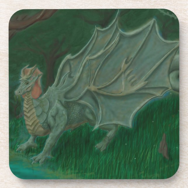 Swamp Dragon Beverage Coaster (Front)