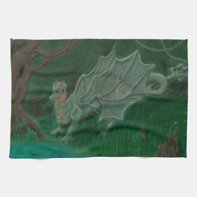 Swamp Dragon Kitchen Towel (Horizontal)
