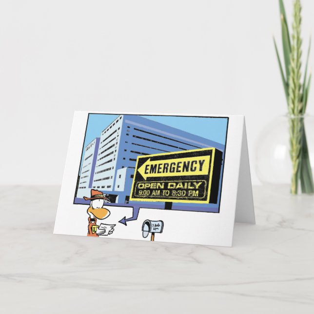 Swamp Duck Get Well Soon Card (Front)