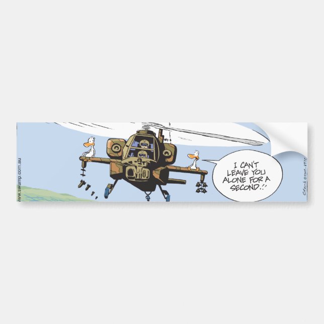 Swamp Duck Helicopter Ride Bumper Sticker (Front)