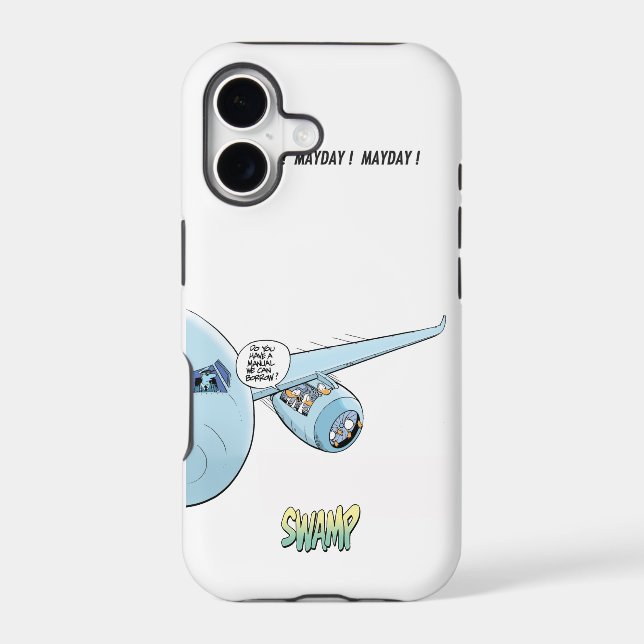 Swamp Ducks and Jet Engine Iphone Case (Back)