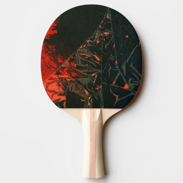 "Swamp Fire #3" Abstract Ping Pong Paddle (Back)