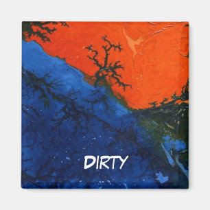 "Swamp Fire #4" Abstract Dishwasher Status Magnet