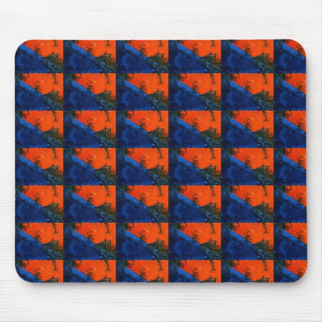 "Swamp Fire #4" Tiled Abstract Design Mousepad (Front)