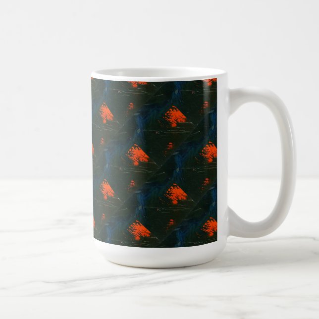 "Swamp Fire #7 Tiled" Abstract Design Mug (Right)