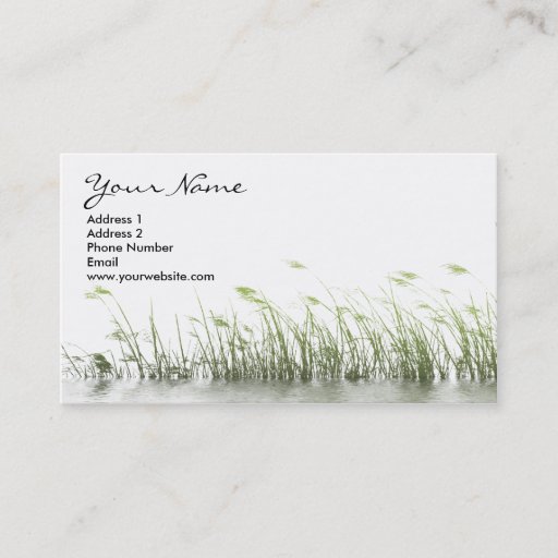 Customizable Swamp Grass Business Cards