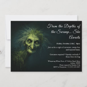 Swamp Hag Halloween Costume Party Invitation