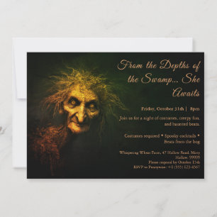 Swamp Hag Halloween Costume Party Invitation