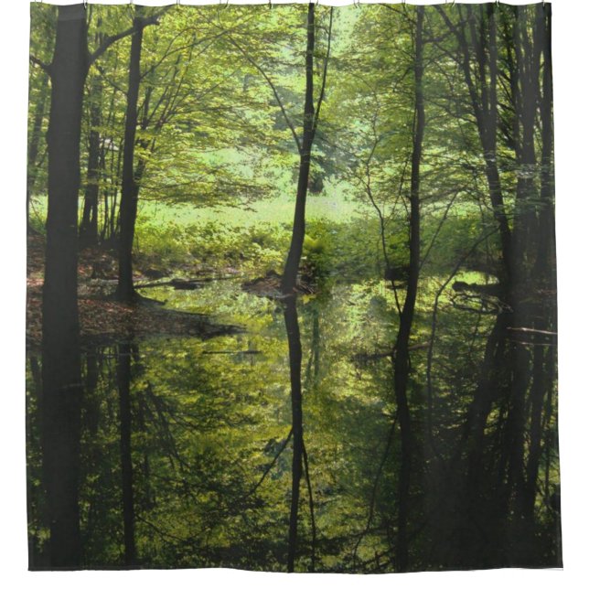 SWAMP in the FOREST Shower Curtain (Front)