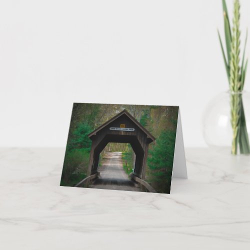 Swamp Meadow Covered Bridge Thank You Card
