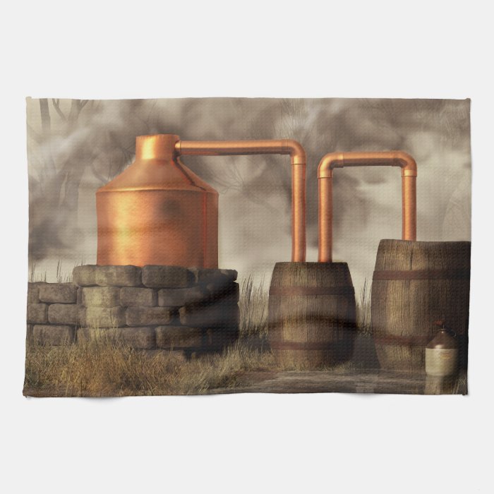 Swamp Moonshine Still Kitchen Towels