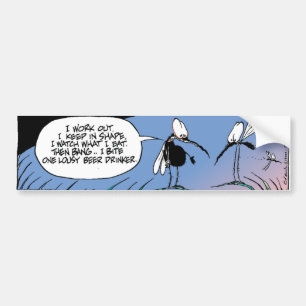 Swamp Mosquito Beer Drinker Bumper Sticker