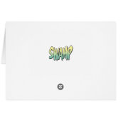 Swamp Mosquito, Red Wine Cartoon Cards (Back Horizontal)