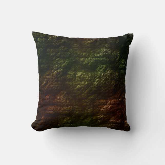 Swamp Moss Camo Throw Pillow (Front)